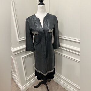 Vince leather dress. With pockets. Size 6